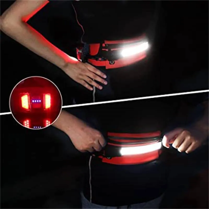 1000 Lumens Waist Light For Running In The Night Red