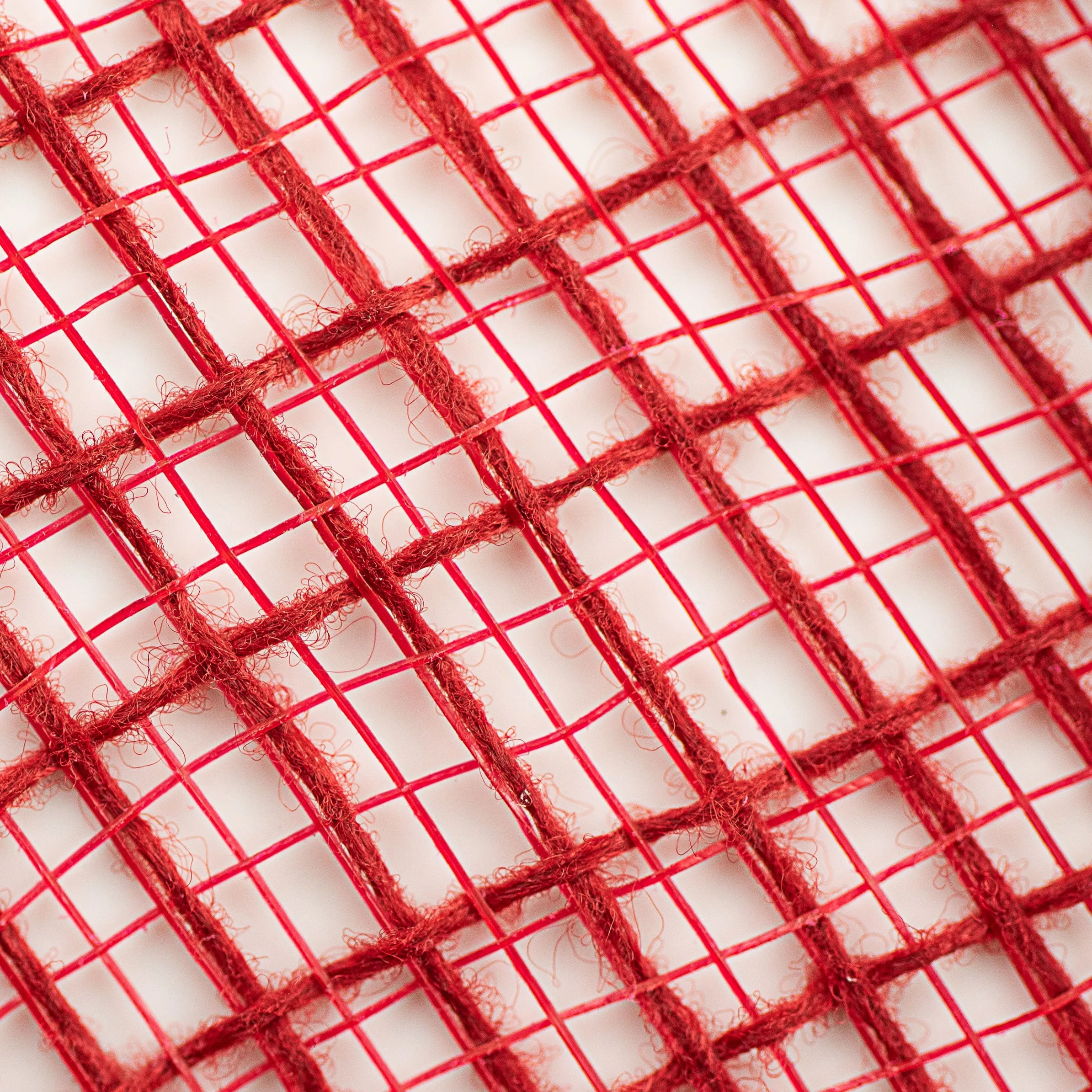 10" Check Fabric Mesh: Red