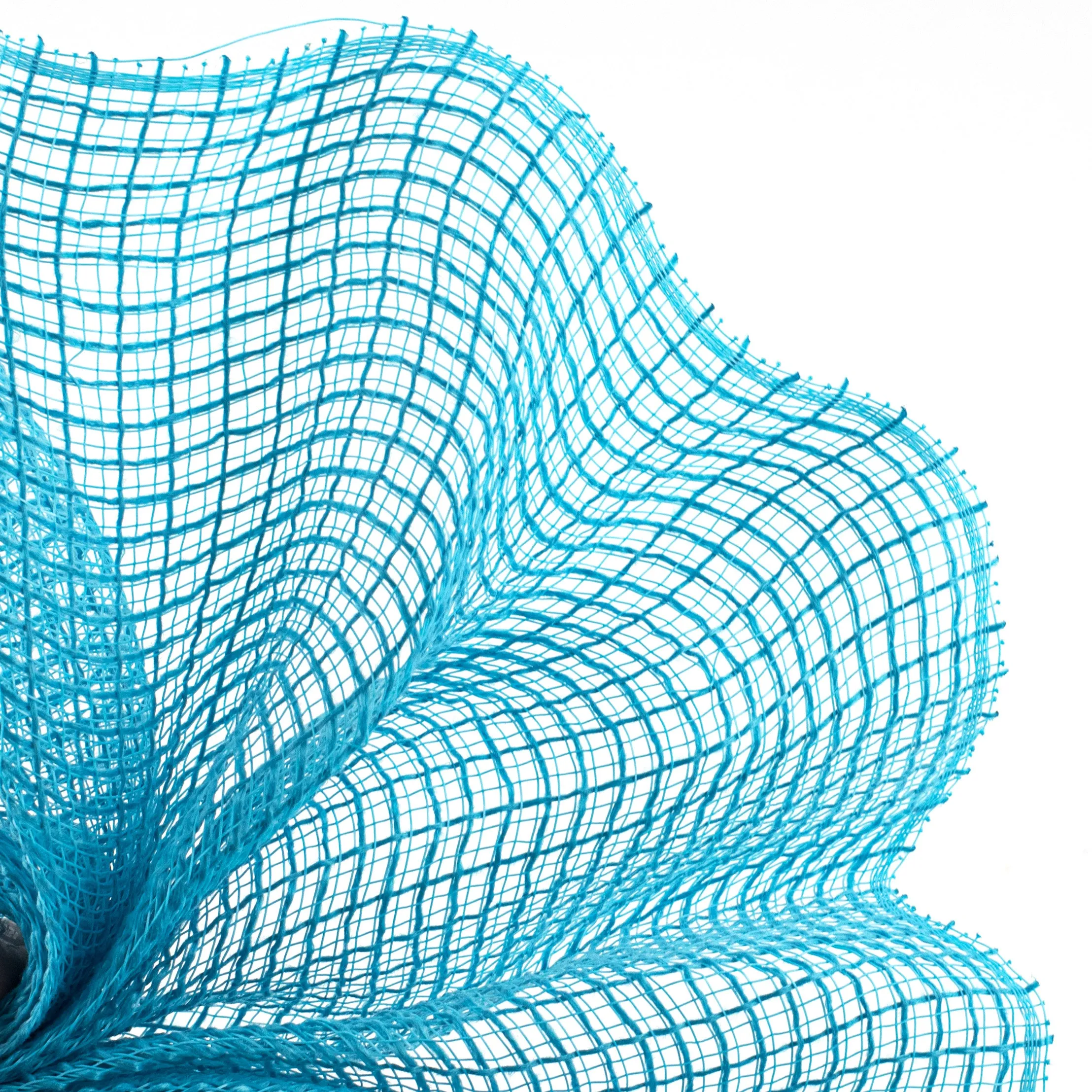 10" Check Fabric Mesh: Turquoise