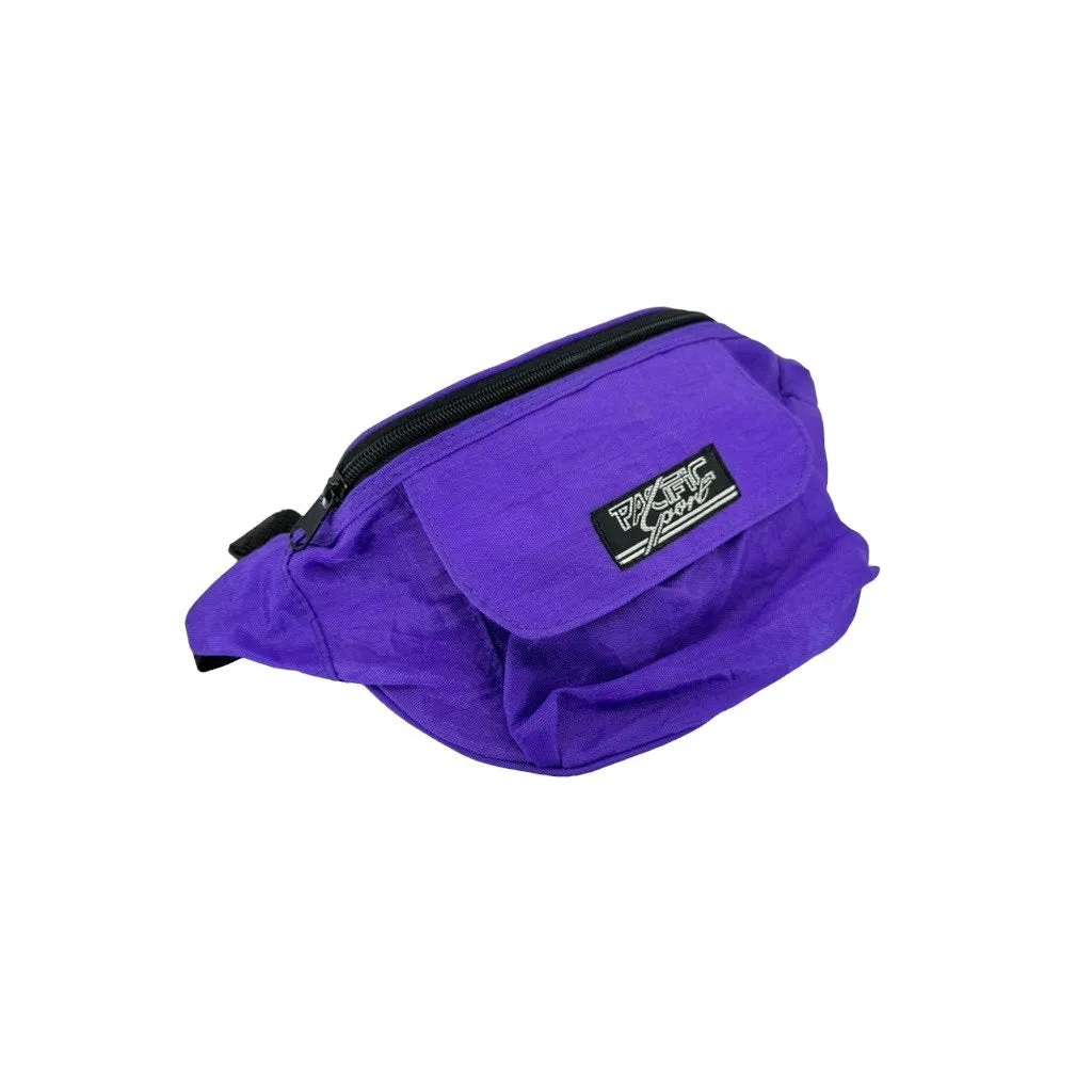 1990's Pacific Sport Purple Nylon Outdoor Waist Belt Bag