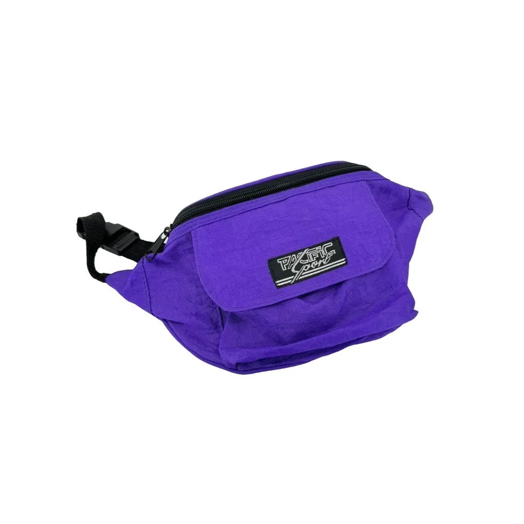 1990's Pacific Sport Purple Nylon Outdoor Waist Belt Bag