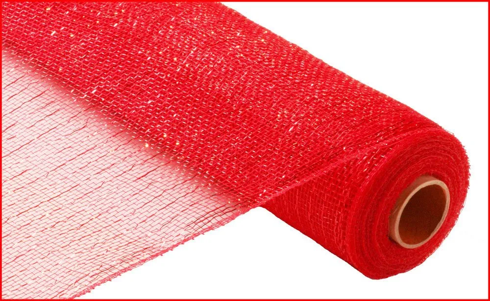 21" Deco Poly Mesh: Metallic Red