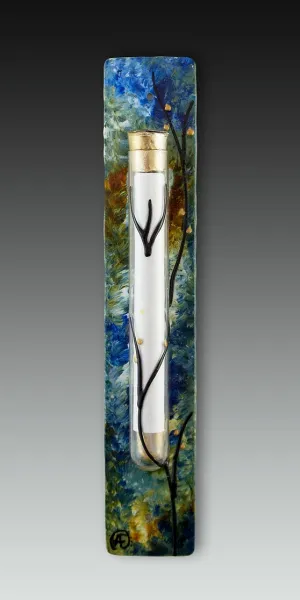 Art on Glass Mezuzah