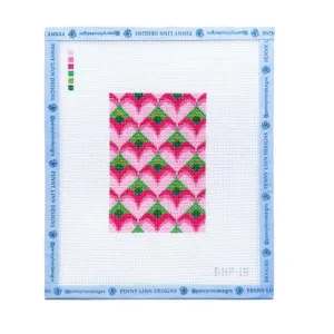 Bargello Heart Passport Cover Insert