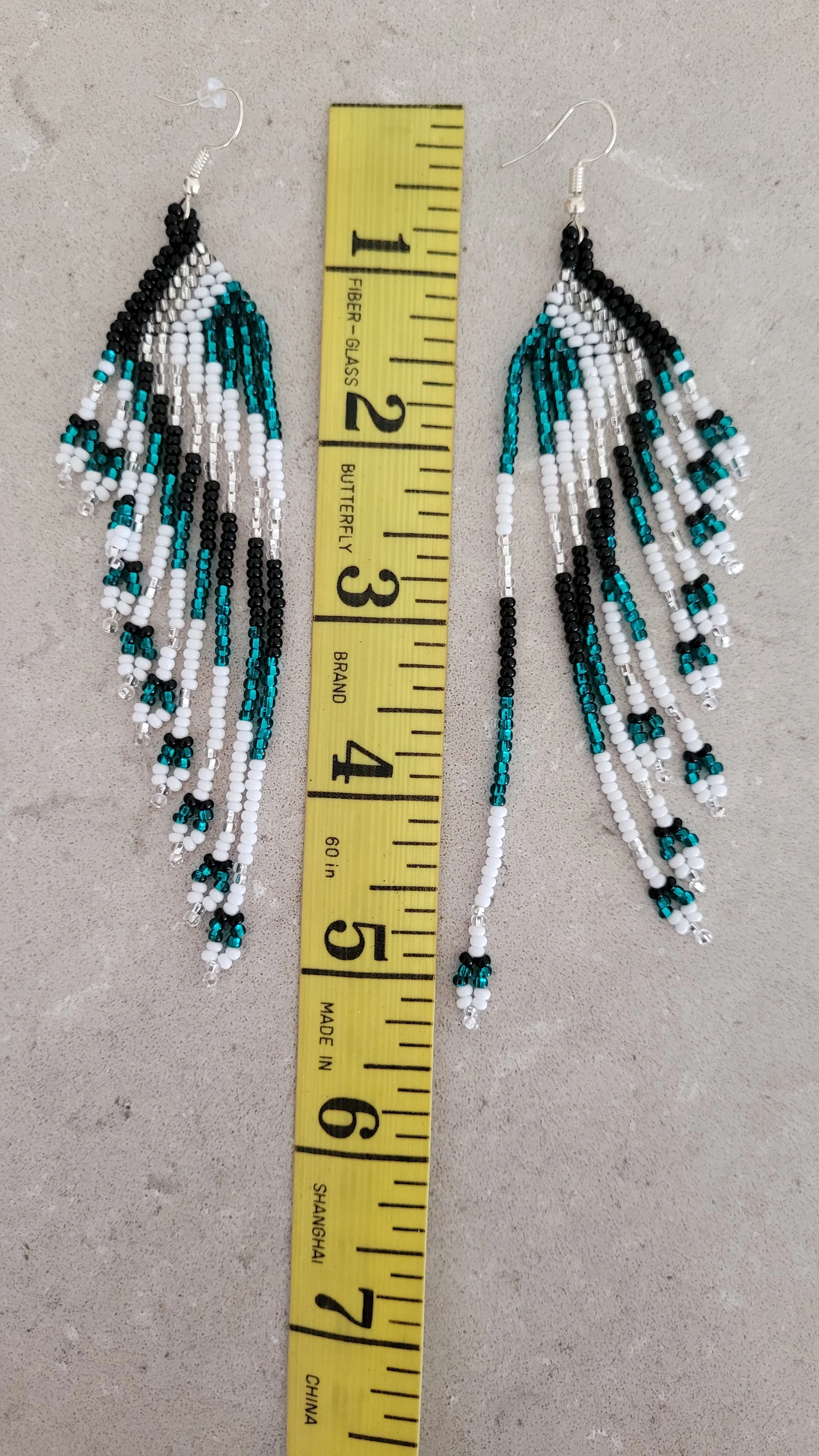 Beaded Cascade Fringe Earrings