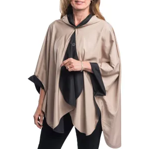 Black & Camel Rain & Travel Cape