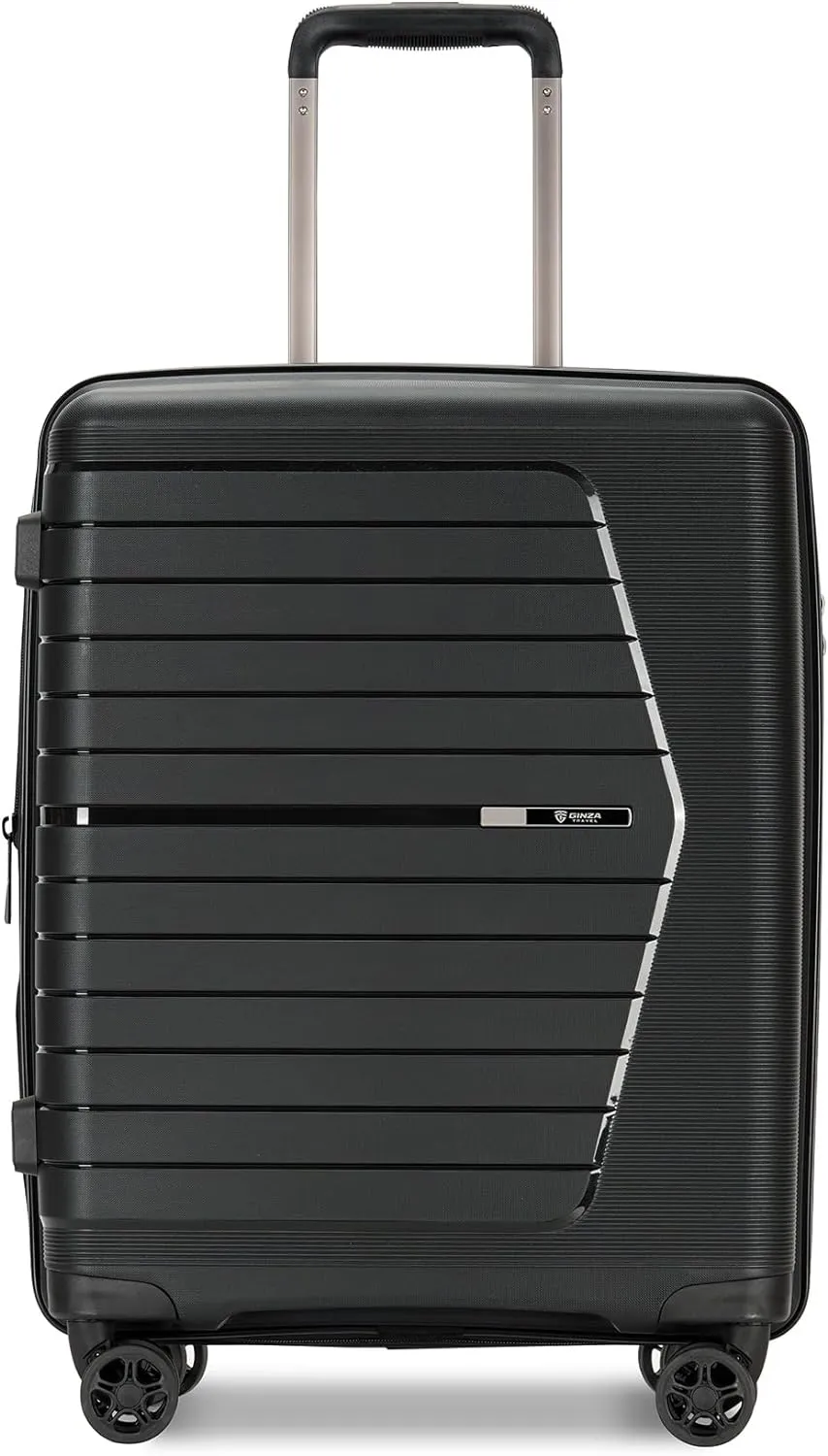 Black Hardside Top Handle Spinner Carry On Luggage Suitcase