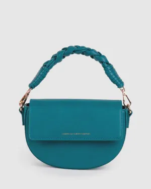 Blue Daliah Crescent Crossbody Bag