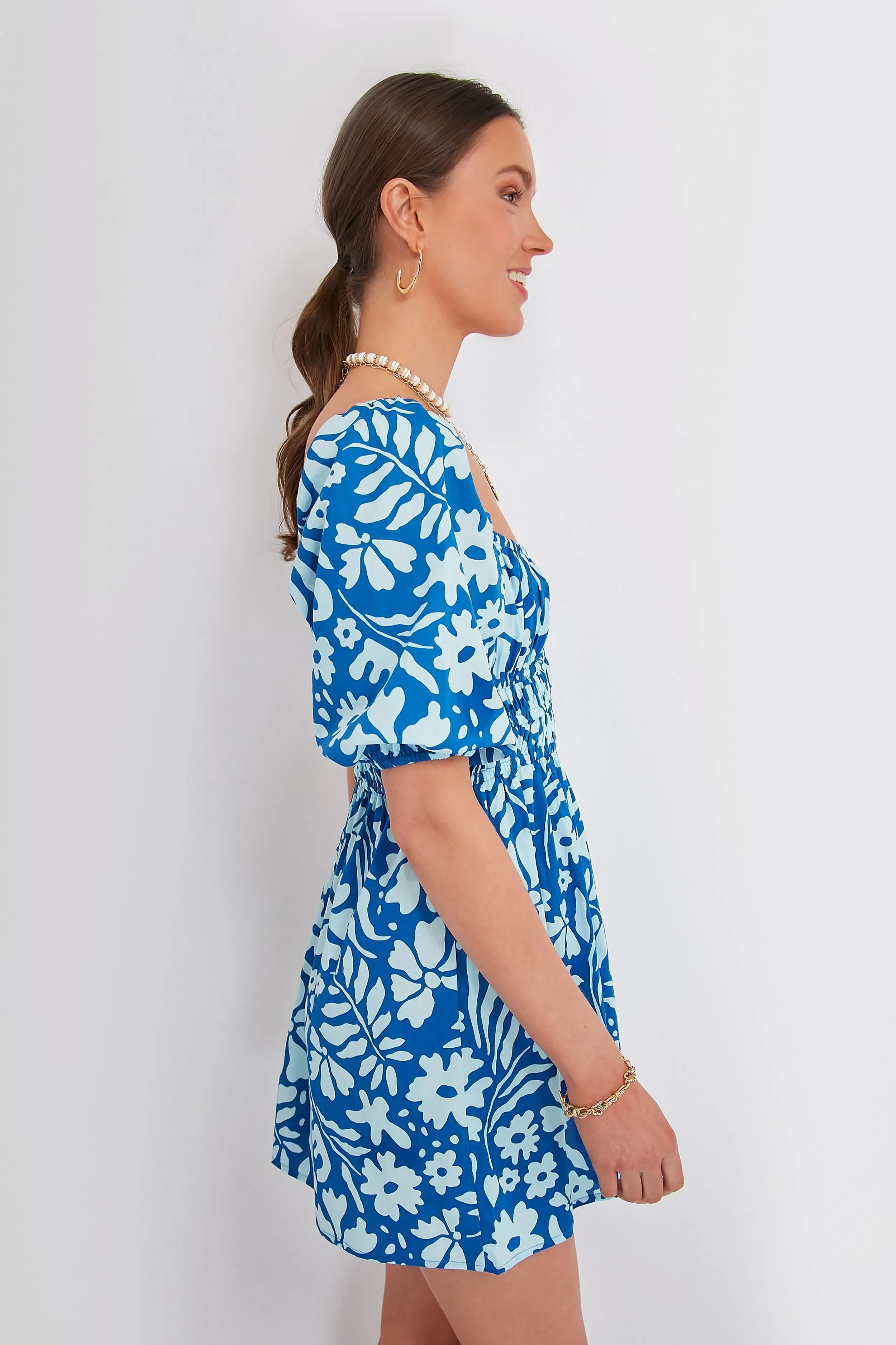 Blue Sidra Floral Marinelli Mini Dress