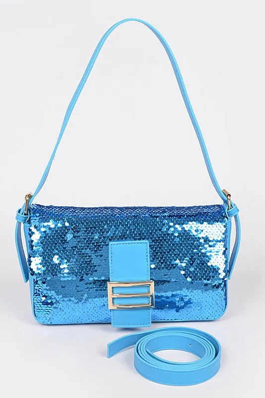 Blue Top Handle Bag