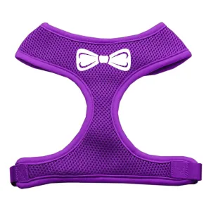 Bow Tie Screen Print Soft Mesh Harness Purple Extra Large