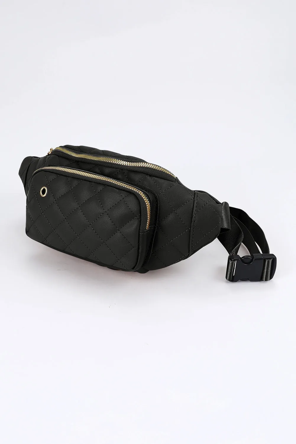 Brown Rhombus Pattern Simple Waist Bag