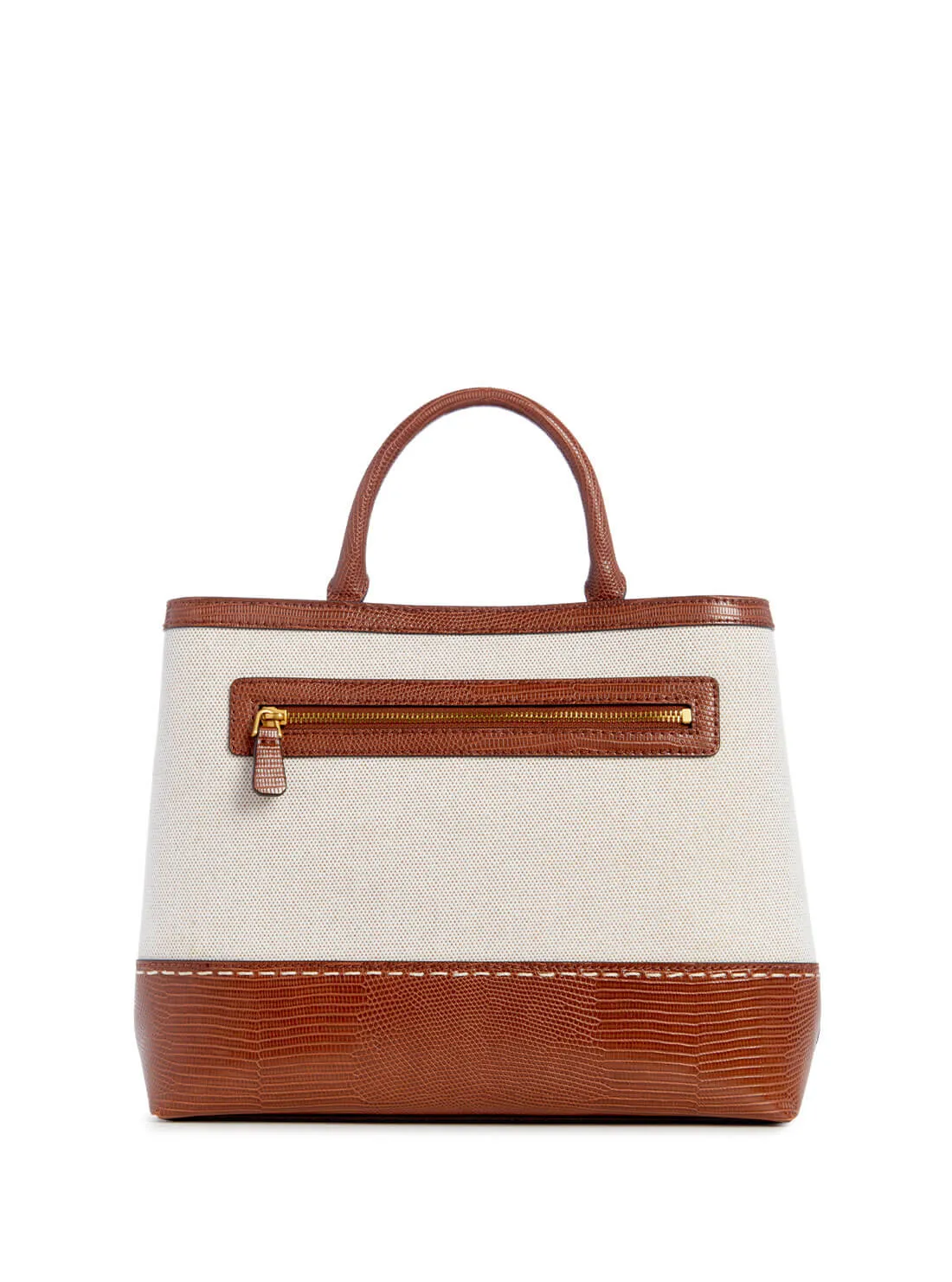 Brown White Zabry Girlfriend Satchel Bag