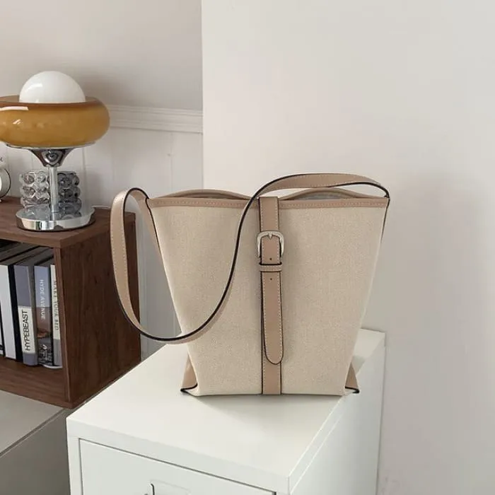 Buckled Bucket Bag