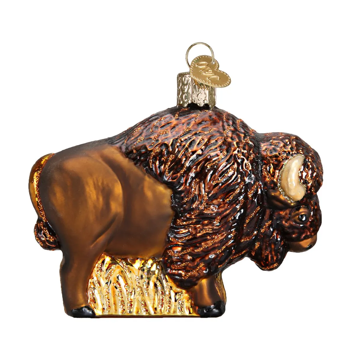 Buffalo Blown Glass Holiday Ornament [FINAL SALE]