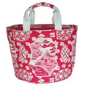 Canton Pink Bucket Tote by Dana Gibson