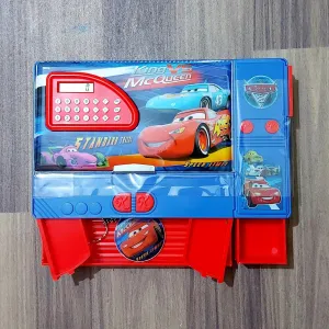 Cars Jumbo Kids Plastic Multi-Purpose Gadget Pencil Box with Calculator