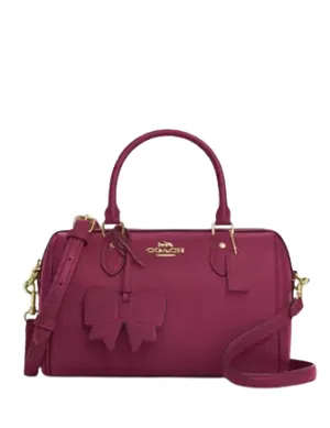 Coach Rowan Satchel Bag With Bow Charm