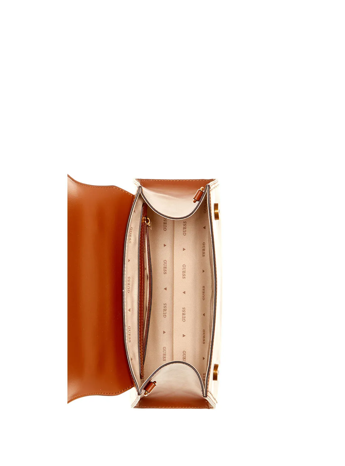 Cognac Stephi Bamboo Crossbody Bag