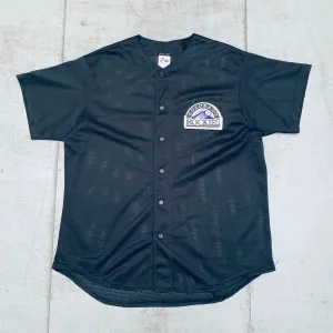 Colorado Rockies: 1990's Black Majestic Batting Practice Jersey (XL)