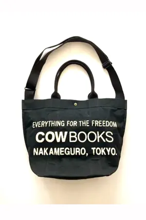 COW BOOKS/Bucket Shoulder-Black×Ivory