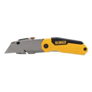 DeWalt® Folding Retractable Utility Knife, 6-1/4 in L, Stainless Steel Blade, Metal, DWHT10035L