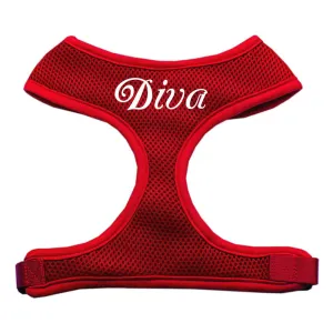 Diva Design Soft Mesh Harnesses Red Medium