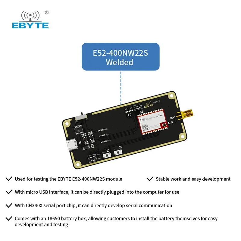 Ebyte E52-400NW22S-TB LoRa MESH networking 433.125MHz spread spectrum Wireless serial port UART Self-routing network Test suite