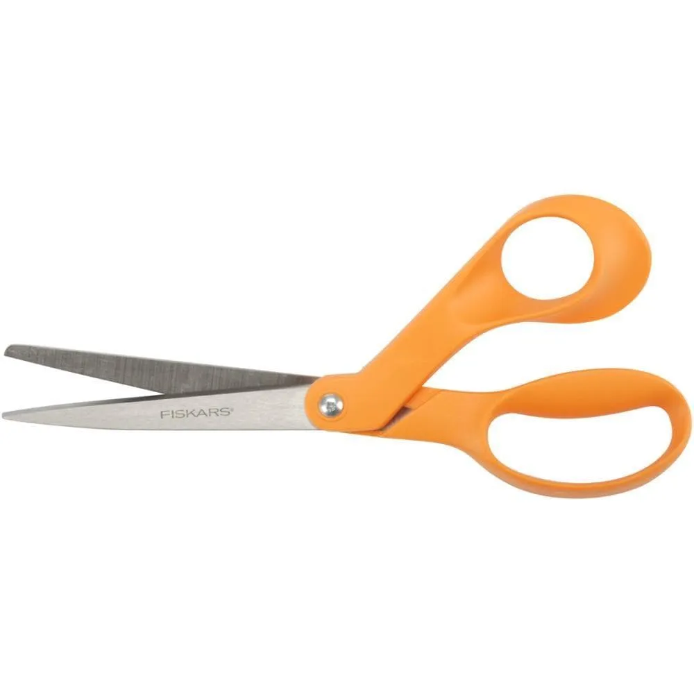 Fiskars 8" Bent Scissors, Right Handed