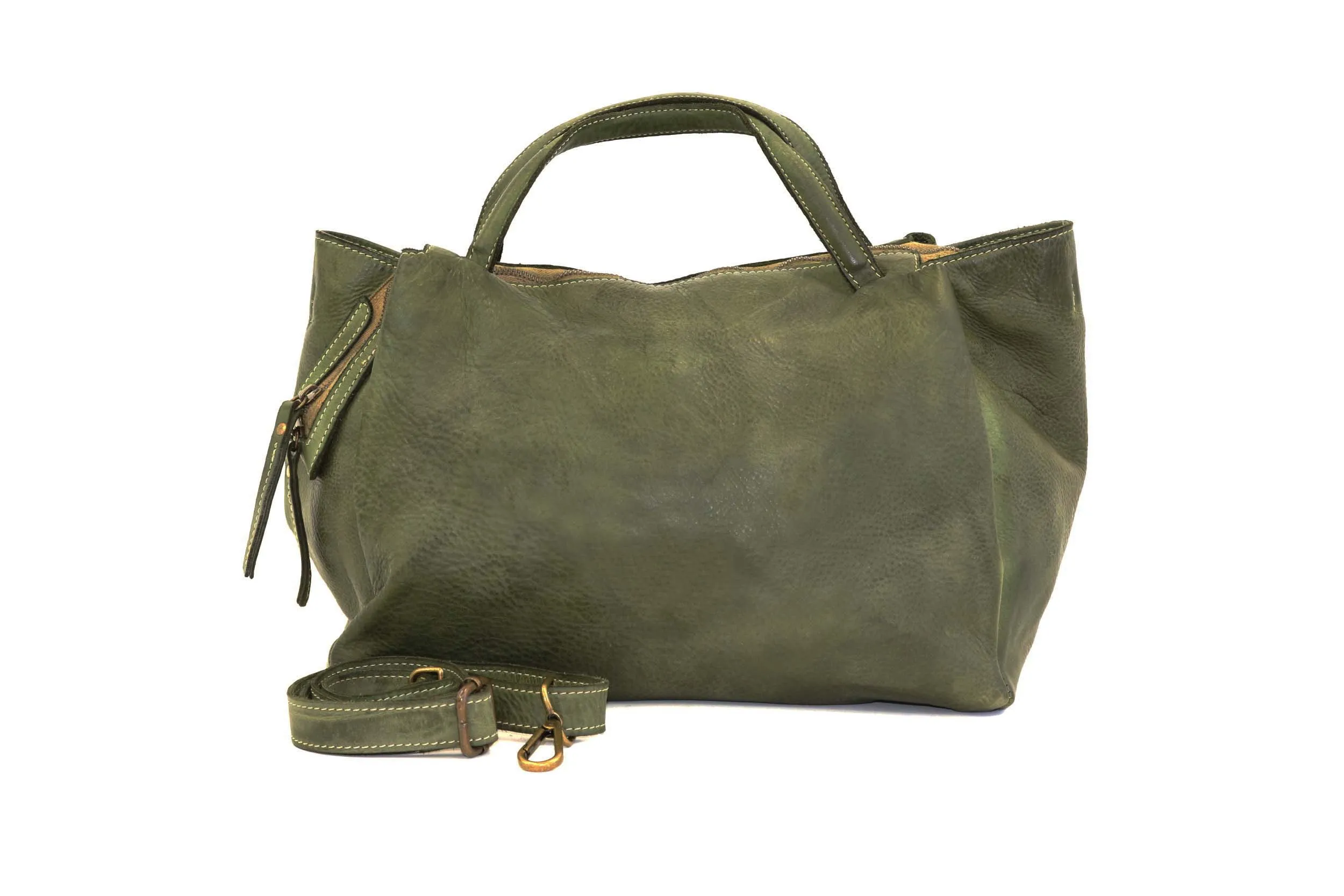 Flora Satchel in Olive