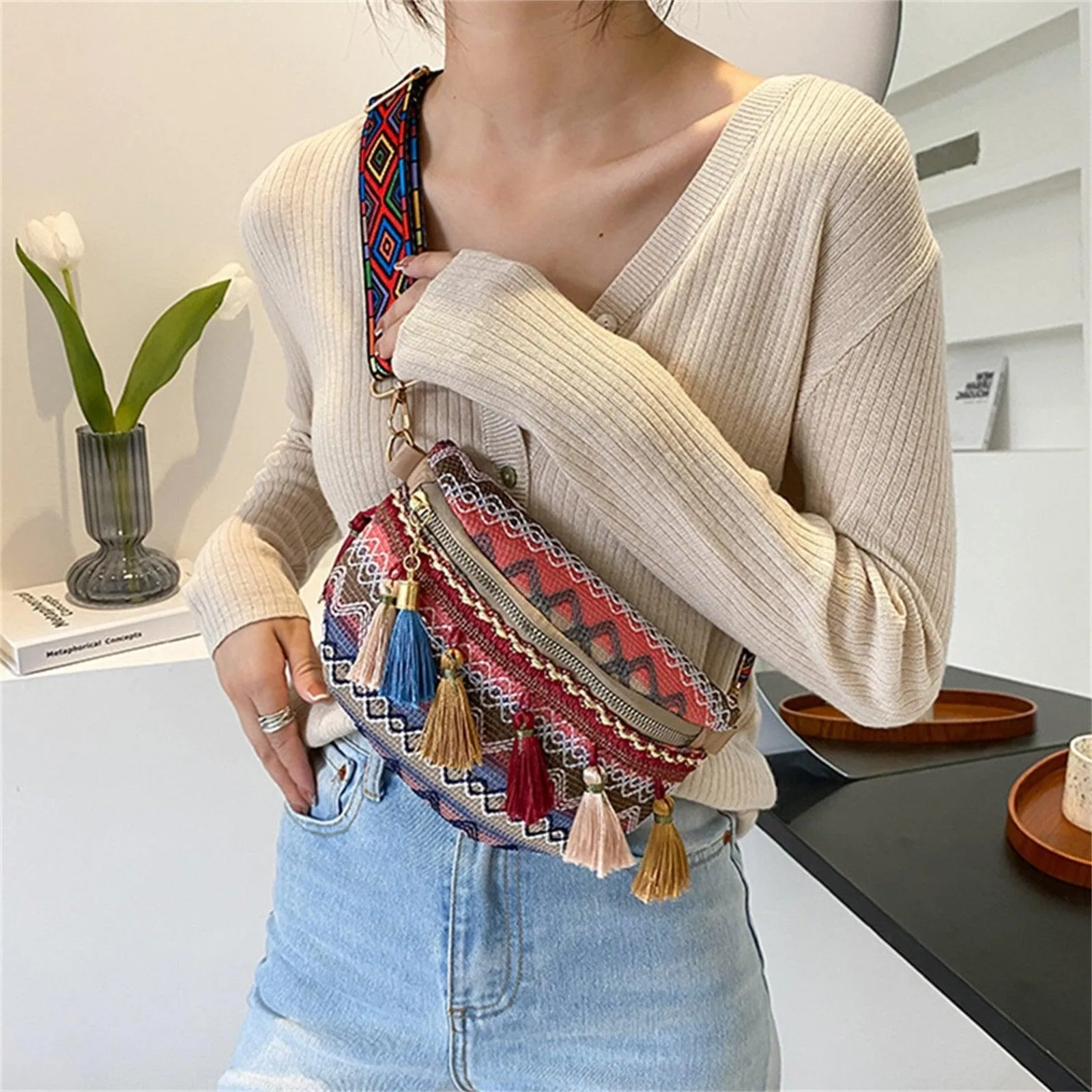 Folk Style Waist Bags