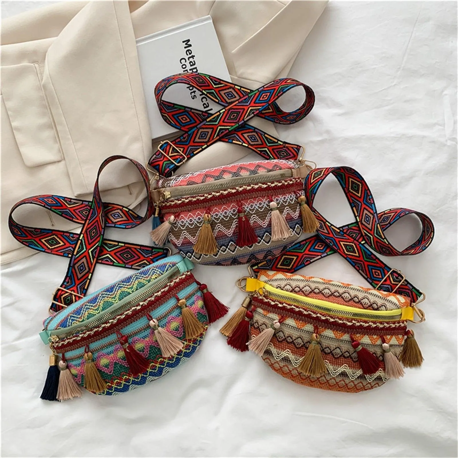 Folk Style Waist Bags