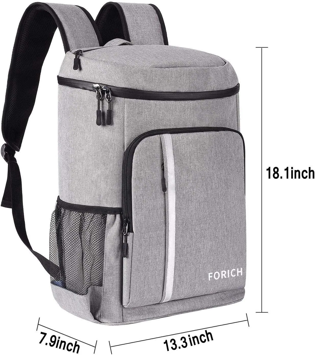 FORICH Backpack Cooler Leakproof Insulated Waterproof Backpack Cooler Bag, Lightweight Soft Beach Cooler Backpack for Men Women to Work Lunch Picnics Camping Hiking, 30 Cans