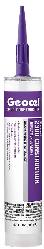 Geocel 2300 Series GC66903 Construction Tripolymer Sealant, Black, 10.3 fl-oz Cartridge :EA: QUANTITY: 24