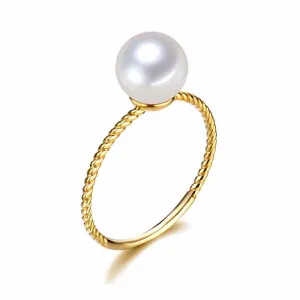 GOLDEN CIRCLE PEARL RING