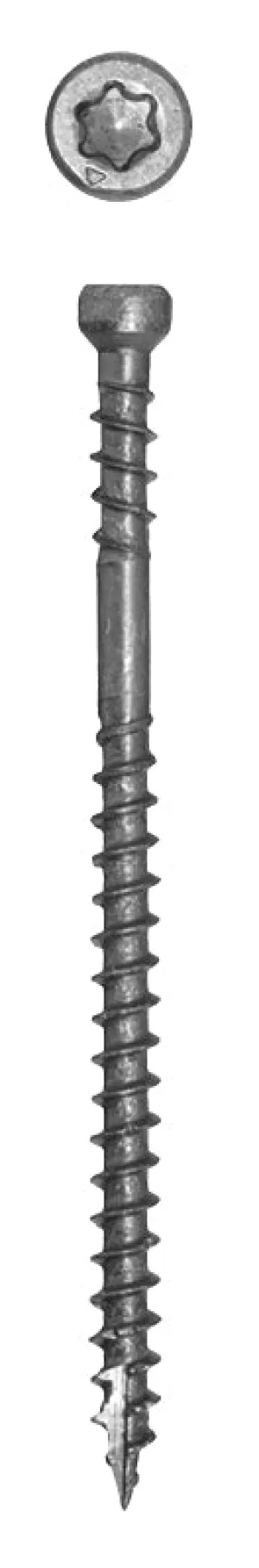 GRK Fasteners RT Series 36077 Screw, #8 Thread, 2 in L, Trim Head, Star Drive, Stainless Steel, 600 PAIL