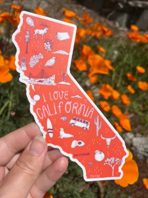 I Love California Sticker