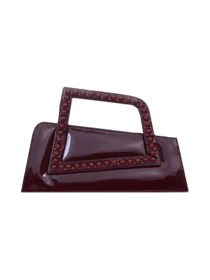 Jalila Burgundy Patent Leather Bag