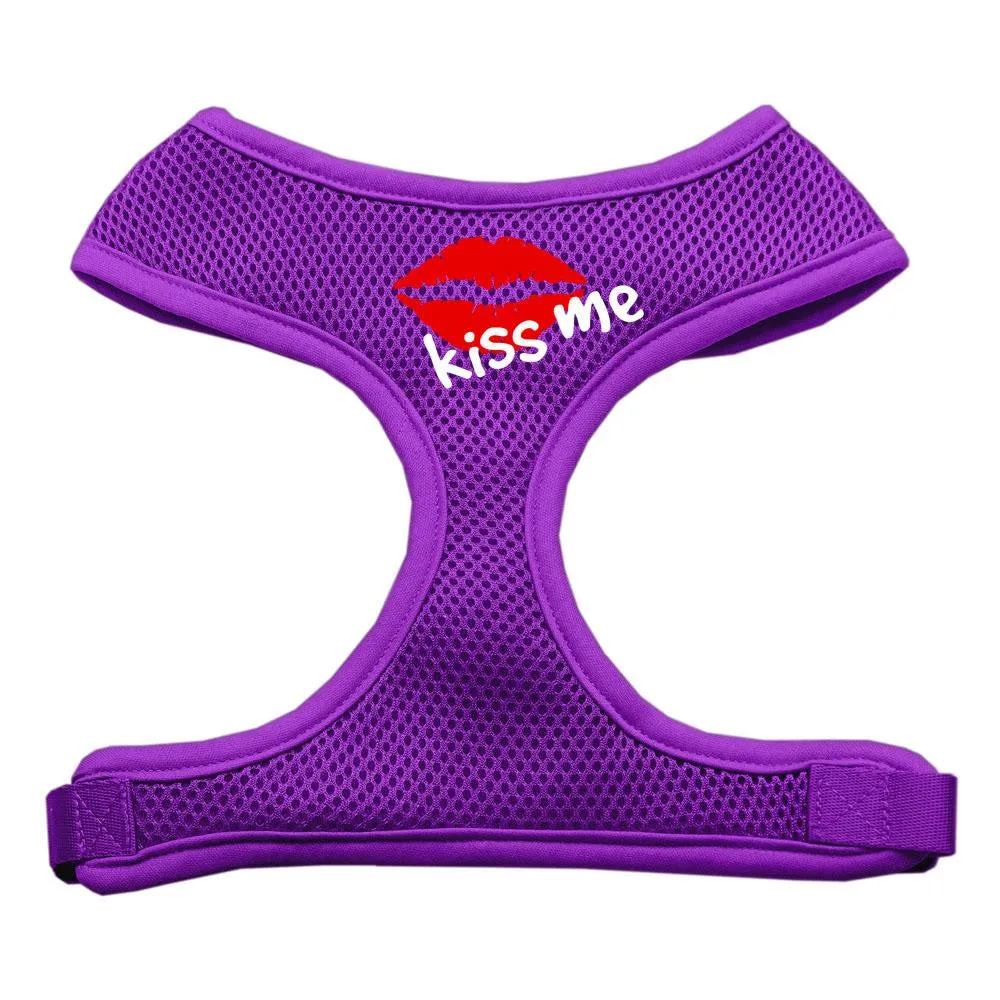 Kiss Me Soft Mesh Harnesses Purple Large