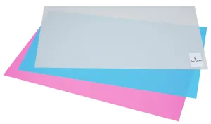 Kuber Industries 3 Pieces PVC Refrigerator/Fridge Multipurpose Drawer Mat Set(Blue, Pink and White)-CTKTC032263