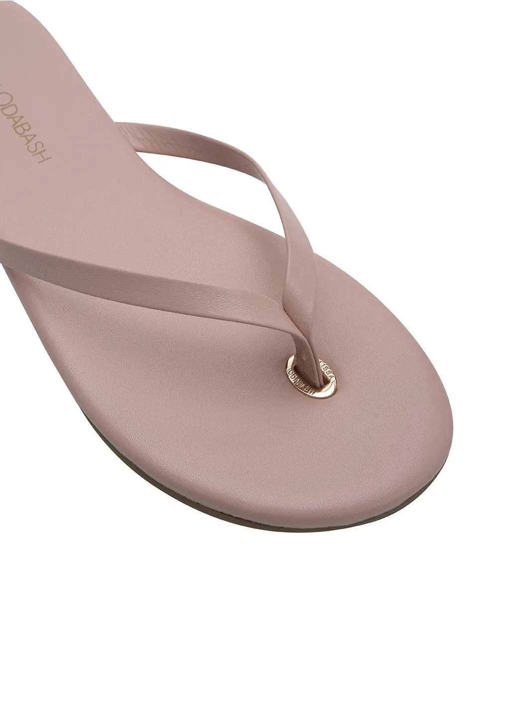 Leather Flip Flops Pink