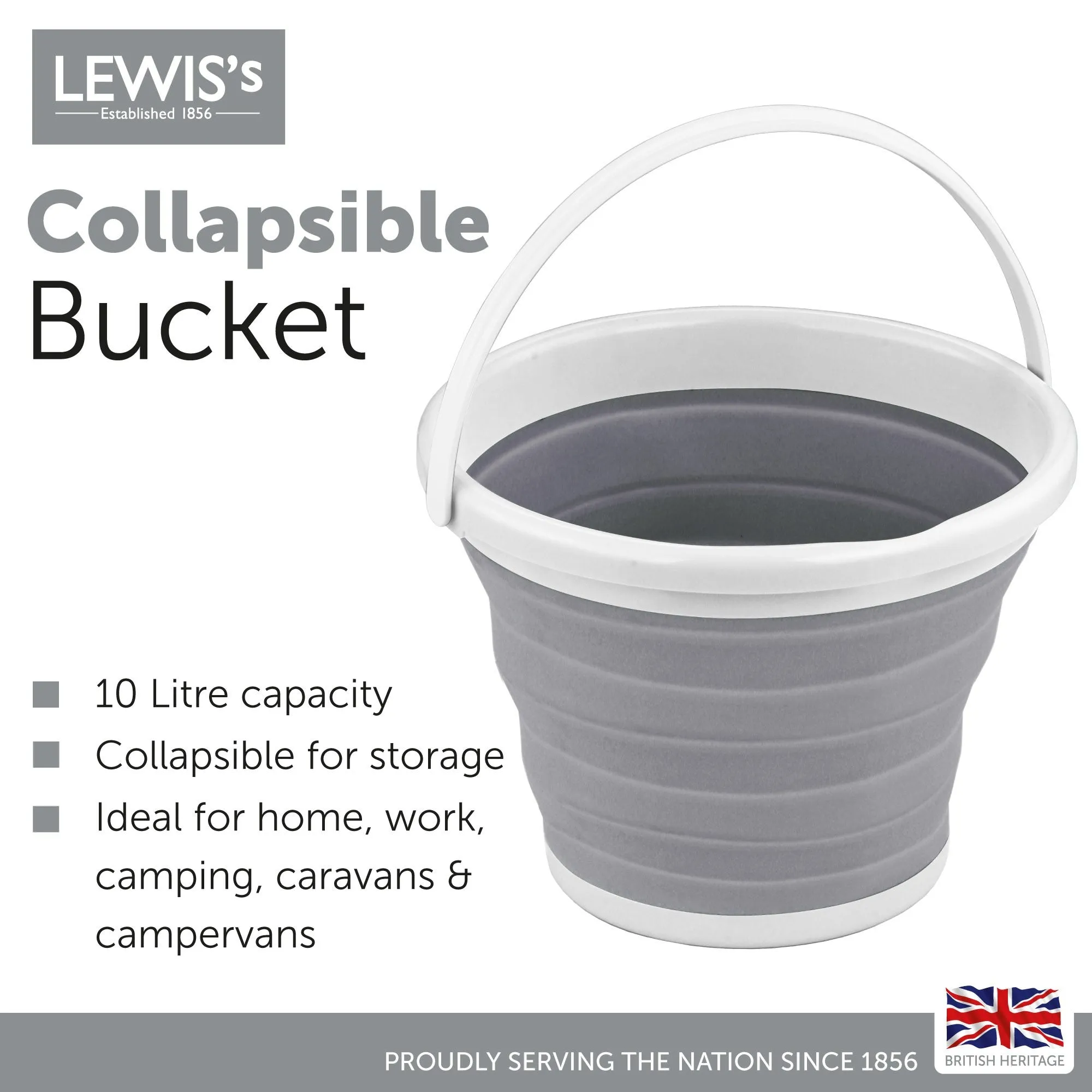 Lewis's Collapsible Bucket 10L