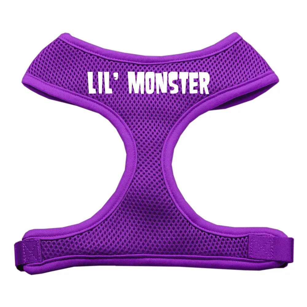 Lil' Monster Design Soft Mesh Harnesses Purple Extra Large