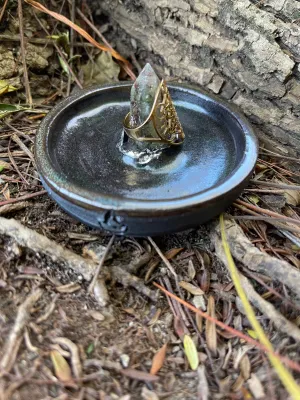 Lo Obsidian Ring Dish