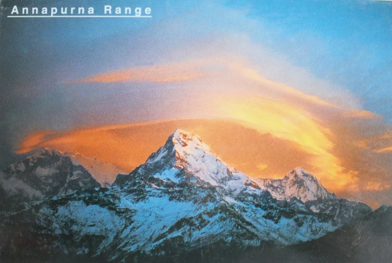 Majestic Annapurna Range Postcard Nepal