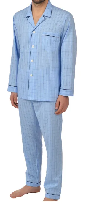 MAJESTIC PAJAMA CHECK BLUE