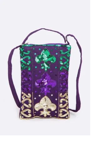 Mardi Gras Sequins Crossbody