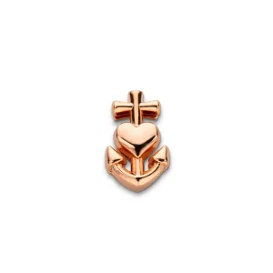 Mesh charm anchor heart rosé gold