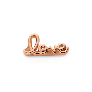 Mesh charm love rosé gold