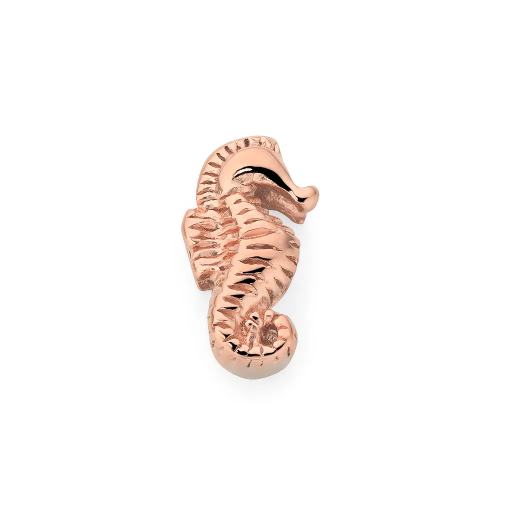 Mesh charm sea horse rosé gold